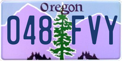 OR license plate 048FVY