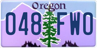 OR license plate 048FWO