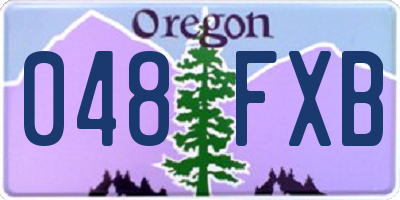 OR license plate 048FXB