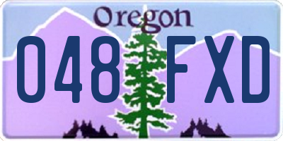 OR license plate 048FXD