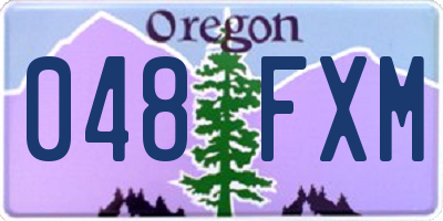 OR license plate 048FXM