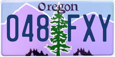 OR license plate 048FXY