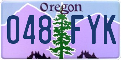 OR license plate 048FYK