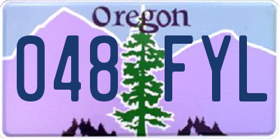 OR license plate 048FYL