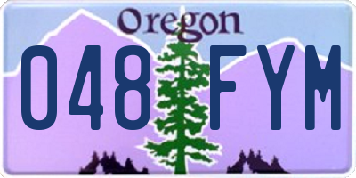 OR license plate 048FYM