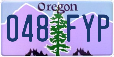 OR license plate 048FYP