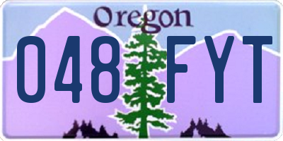 OR license plate 048FYT