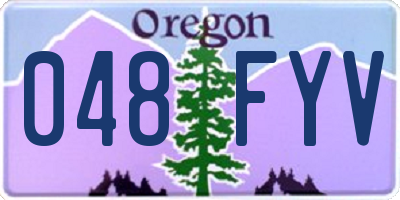 OR license plate 048FYV