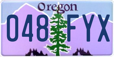 OR license plate 048FYX