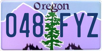 OR license plate 048FYZ