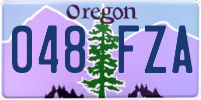 OR license plate 048FZA
