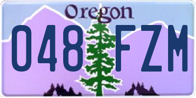 OR license plate 048FZM