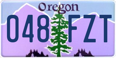 OR license plate 048FZT