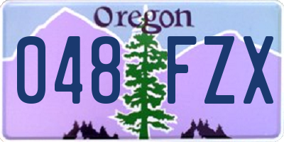 OR license plate 048FZX