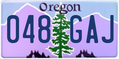 OR license plate 048GAJ