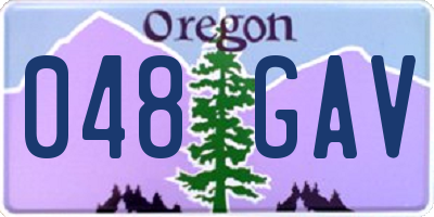OR license plate 048GAV