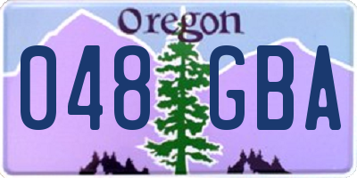 OR license plate 048GBA