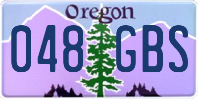 OR license plate 048GBS