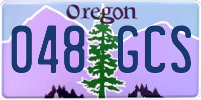 OR license plate 048GCS