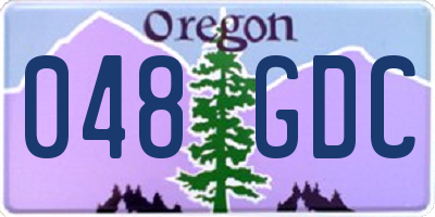 OR license plate 048GDC