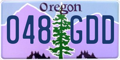 OR license plate 048GDD
