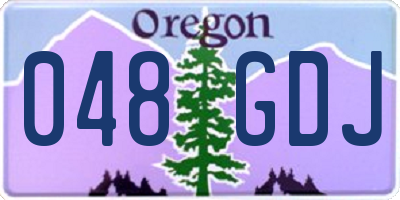 OR license plate 048GDJ