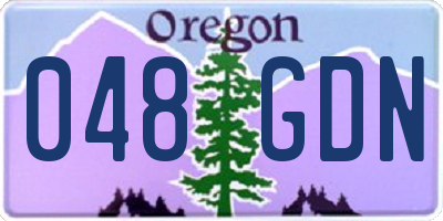 OR license plate 048GDN