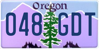 OR license plate 048GDT