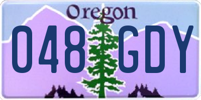 OR license plate 048GDY