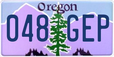 OR license plate 048GEP