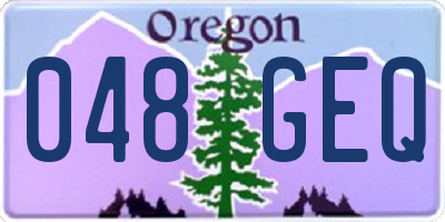 OR license plate 048GEQ