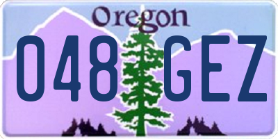 OR license plate 048GEZ