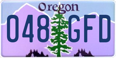OR license plate 048GFD