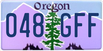 OR license plate 048GFF