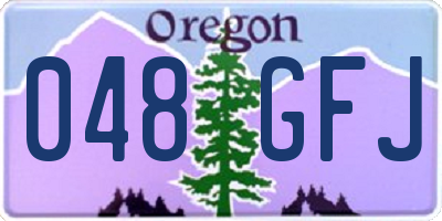 OR license plate 048GFJ