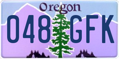 OR license plate 048GFK
