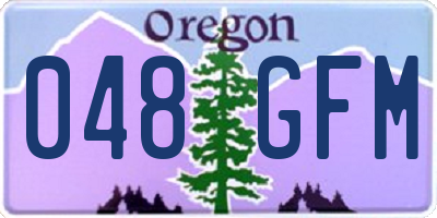 OR license plate 048GFM