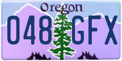 OR license plate 048GFX