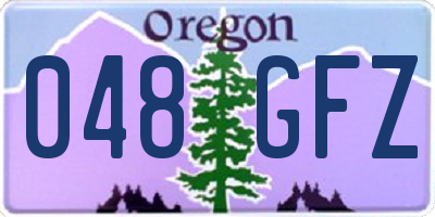 OR license plate 048GFZ