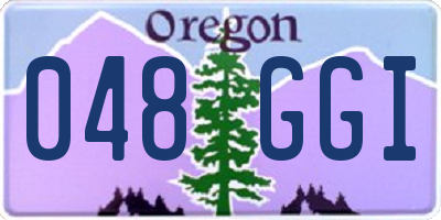 OR license plate 048GGI