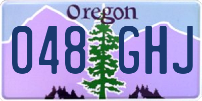 OR license plate 048GHJ