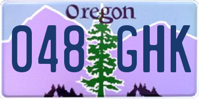 OR license plate 048GHK