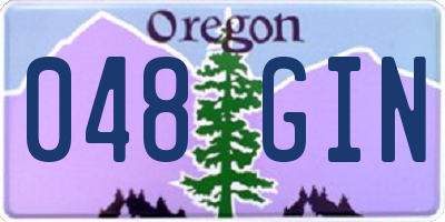 OR license plate 048GIN
