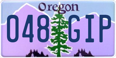 OR license plate 048GIP
