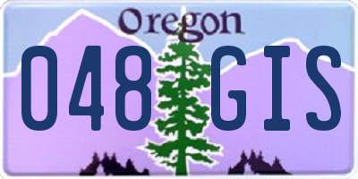 OR license plate 048GIS