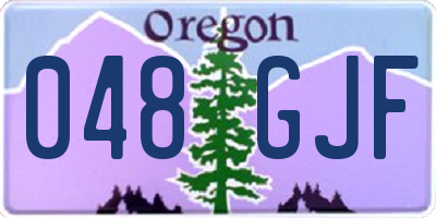 OR license plate 048GJF