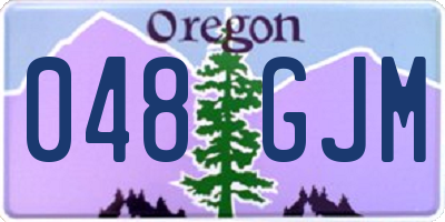 OR license plate 048GJM