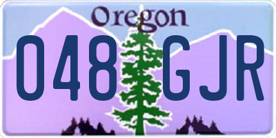 OR license plate 048GJR