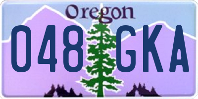 OR license plate 048GKA