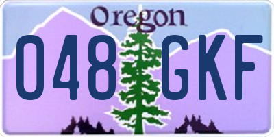 OR license plate 048GKF